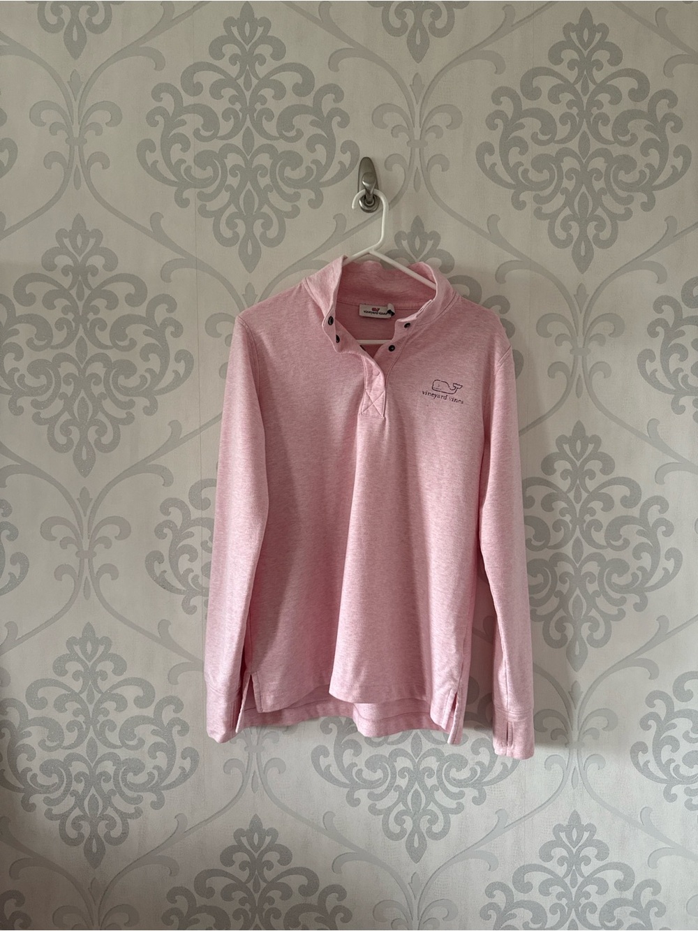 Vineyard Vines Light Pink Long-Sleeve Pullover